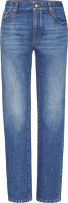 Mid-Rise Slim-Fit Jeans-AI