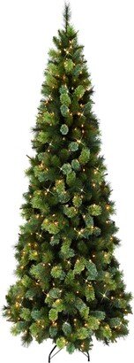 Puleo 6.5' Pre-Lit Slim Portland Artificial Fir Tree