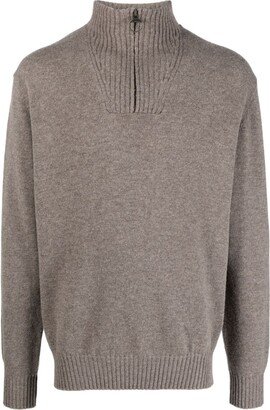 Half-Zip Wool Jumper-AE