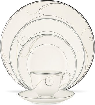 Dinnerware, Platinum Wave Round 5 Piece Place Setting