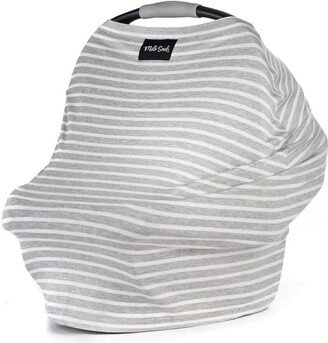 Milk Snob 5-in-One Cover Heather Stripe - Grey white stripe