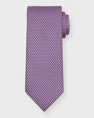 Men's Micro-Printed Silk Tie-AA