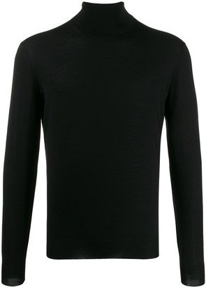 Ribbed-Knit Roll-Neck Jumper-AE