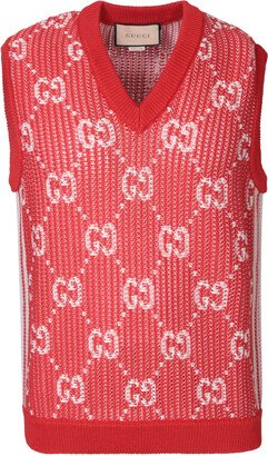 Red Knit Vest-AA