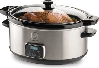 7 Quart Stainless Steel Digital Slow Cooker with Locking Lid