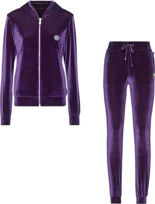 3D Skull velvet tracksuit (set of two)-AA