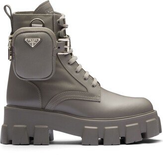 Monolith leather combat boots