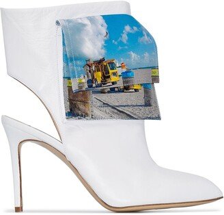 Beach Trash Logo Ankle Boots