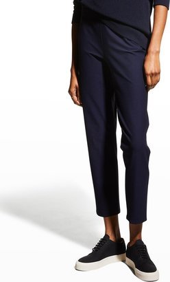 High-Waist Washable Stretch Crepe Slim Ankle Pant