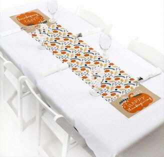 Big Dot of Happiness Happy Thanksgiving - Petite Fall Harvest Party Paper Table Runner - 12 x 60 inches