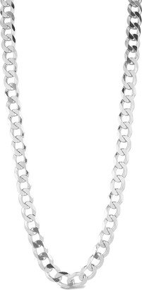 Yield Of Men Silver 9Mm Curb Chain Necklace