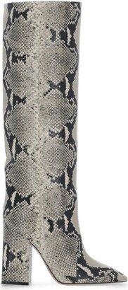 Python Print Knee-High Boots