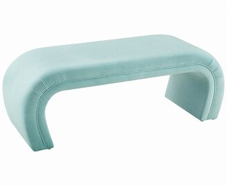 Kenya Bright Blue Velvet Bench