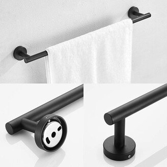 EPOWP Black 3 - Piece Bathroom Hardware Set Stainless Steel