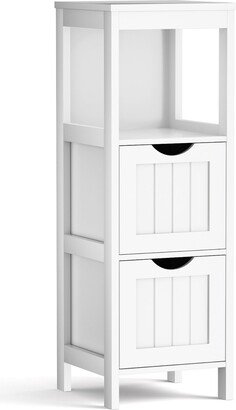 Free Standing Side Storage Cabinet 4Tier Bathroom Floor Cabinet