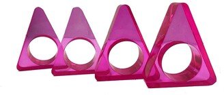 R16 HOME Neon Pink Triangle Napkin Ring