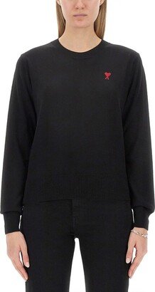 Paris Logo Embroidered Crewneck Jumper