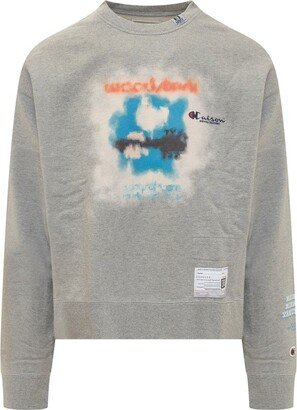 Logo-Printed Crewneck Sweatshirt-AL