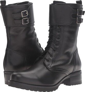 Clair (Black Leather) Women's Lace-up Boots