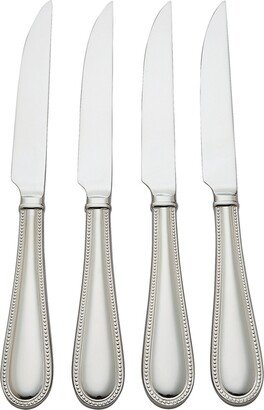 Lyndon 4 Pieces Steak Knife Set, Service for 4 - Metallic, Stainless