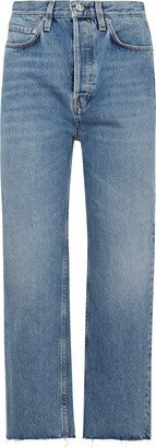 Logo Patch Cropped-Leg Jeans