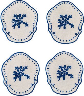 Misette Linen Embroidered Coasters