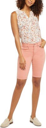 Briella Womens Woven Stretch Bermuda Shorts