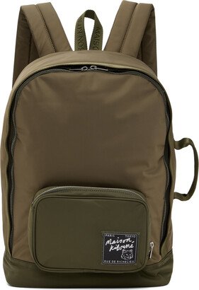 Khaki Nylon Backpack