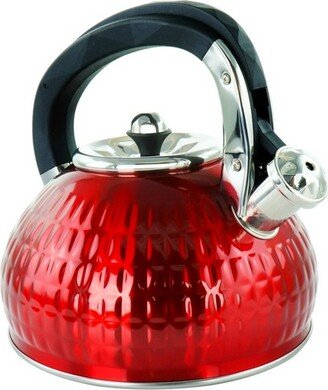 MegaChef 3L Stovetop Whistling Kettle - Red