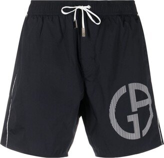 Monogram-Print Swim Shorts-AC