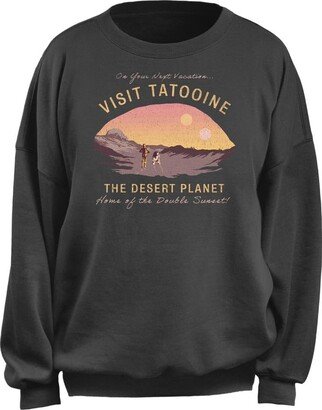 Women's Junior's Tatooine Vacation Oversized Fleece-AB