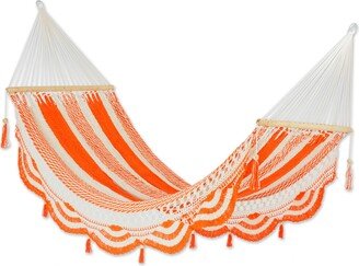 Handmade Sweet Orange Cotton Hammock