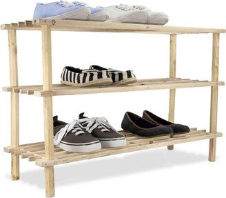 3 Tier Wooden Shoe Rack