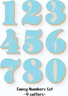 Number Cookie Cutters | Set, Fancy, Birthday, One, Mini, Fondant, Polymer Clay, Craft, Jewelry, Pottery