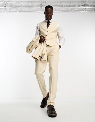 slim oxford suit pants in sand