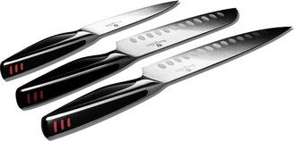 Berlinger Haus 3 Piece Kitchen Knife Set Laser Cut Stainless Steel Blade – With Versatile Functionality, Ergonomically Designed Durable Handle