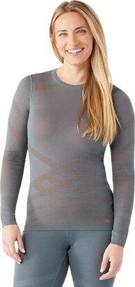 Intraknit Merino 200 Crew (Pewter Blue/Marmalade) Women's Clothing