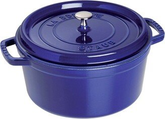 Cast Iron 5.5-qt Round Cocotte - Dark Blue