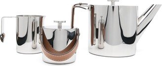 Wyatt metal-leather tea set