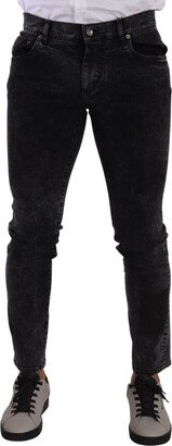 Black Cotton Stretch Skinny Denim Trouser Men's Jeans