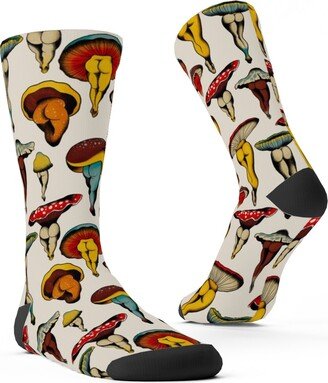 Socks: Sexy Mushrooms Custom Socks, Multicolor