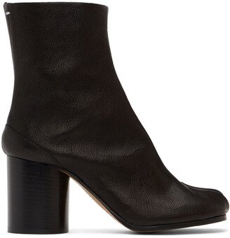 Black Leather Tabi Boots