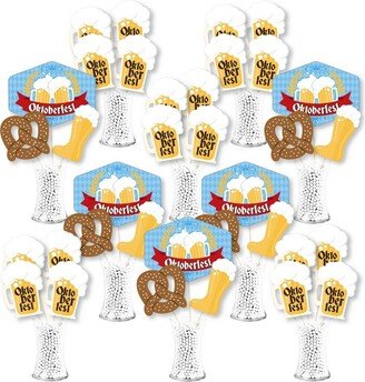 Big Dot of Happiness Oktoberfest - German Beer Festival Centerpiece Sticks - Showstopper Table Toppers - 35 Pieces