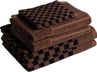 BAINA Organic Cotton Towel Set 09 in Brown