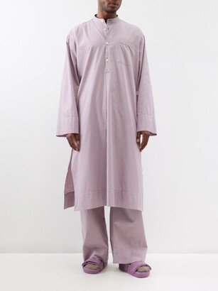 Birkenstock x Tekla Striped Oversized Organic-cotton Nightshirt-AA