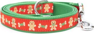 The Worthy Dog Gingerbread Bones Pet Leash - Red - L