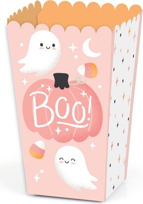 Big Dot Of Happiness Pastel Halloween Pumpkin Party Favor Popcorn Treat Boxes - Set of 12