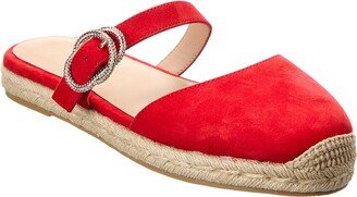 Crystal Buckle Suede Espadrille