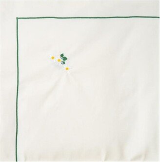 Km Home Collection Papatya - Daisy Embroidery Cotton Tablecloth