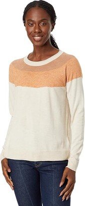 Edgewood Color-Block Crew Sweater (Almond Heather) Women's Sweater